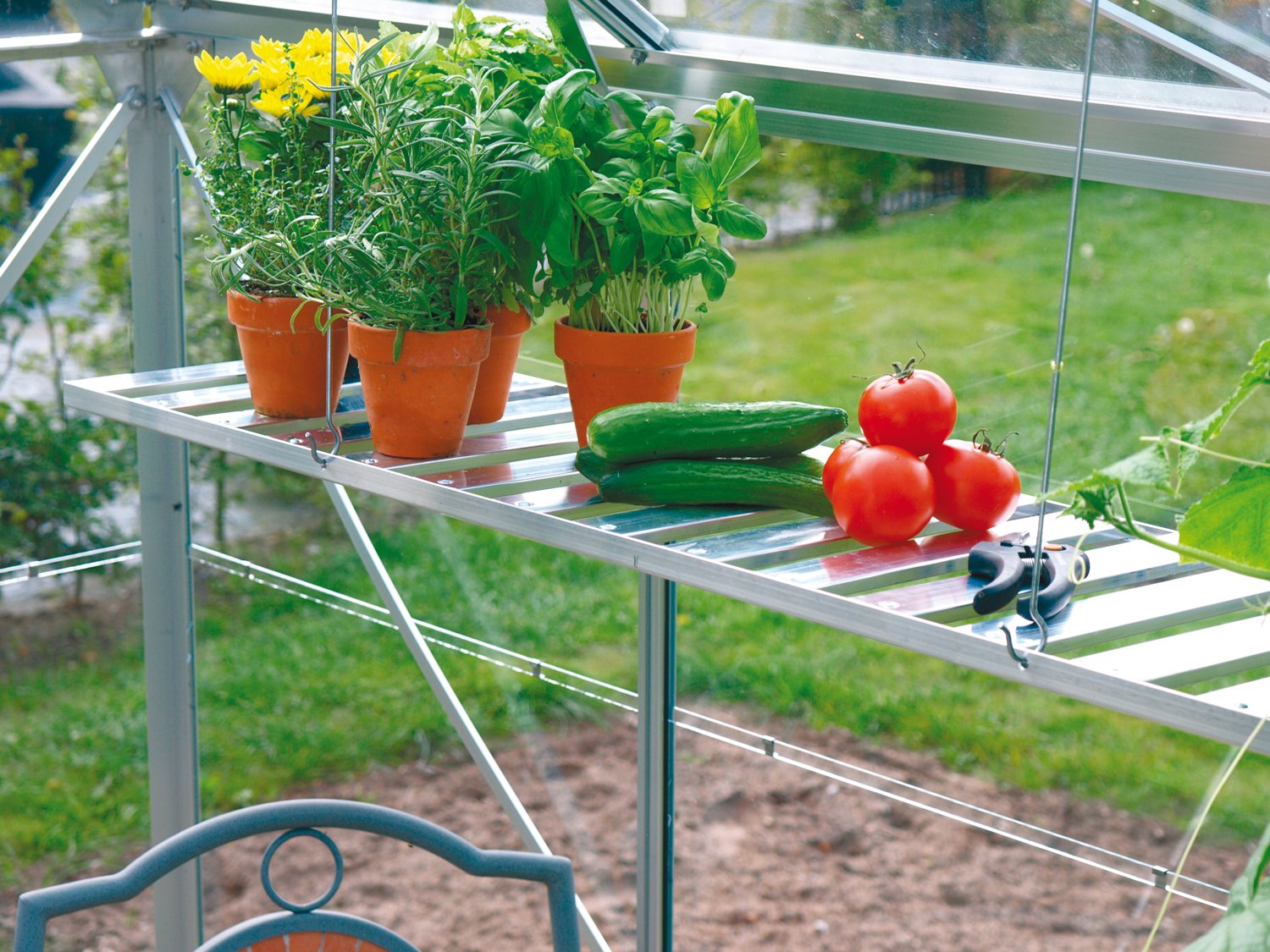 Vitavia Wandregal aus Aluminium (120 x 31 cm)