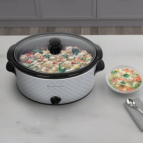 Miniatura 9 de West Bend Olla de cocción lenta de 6 cuartos de galón, estilo vajilla manual con olla de cocción lenta y olla de cocción lenta con olla de cocción