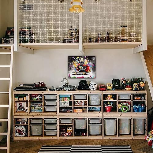 Miniatura 335 de ANRUOXI Graffiti - Lienzo decorativo para pared, diseño abstracto retro, pintura urbana moderna, póster de decoración de pared de zapatos para