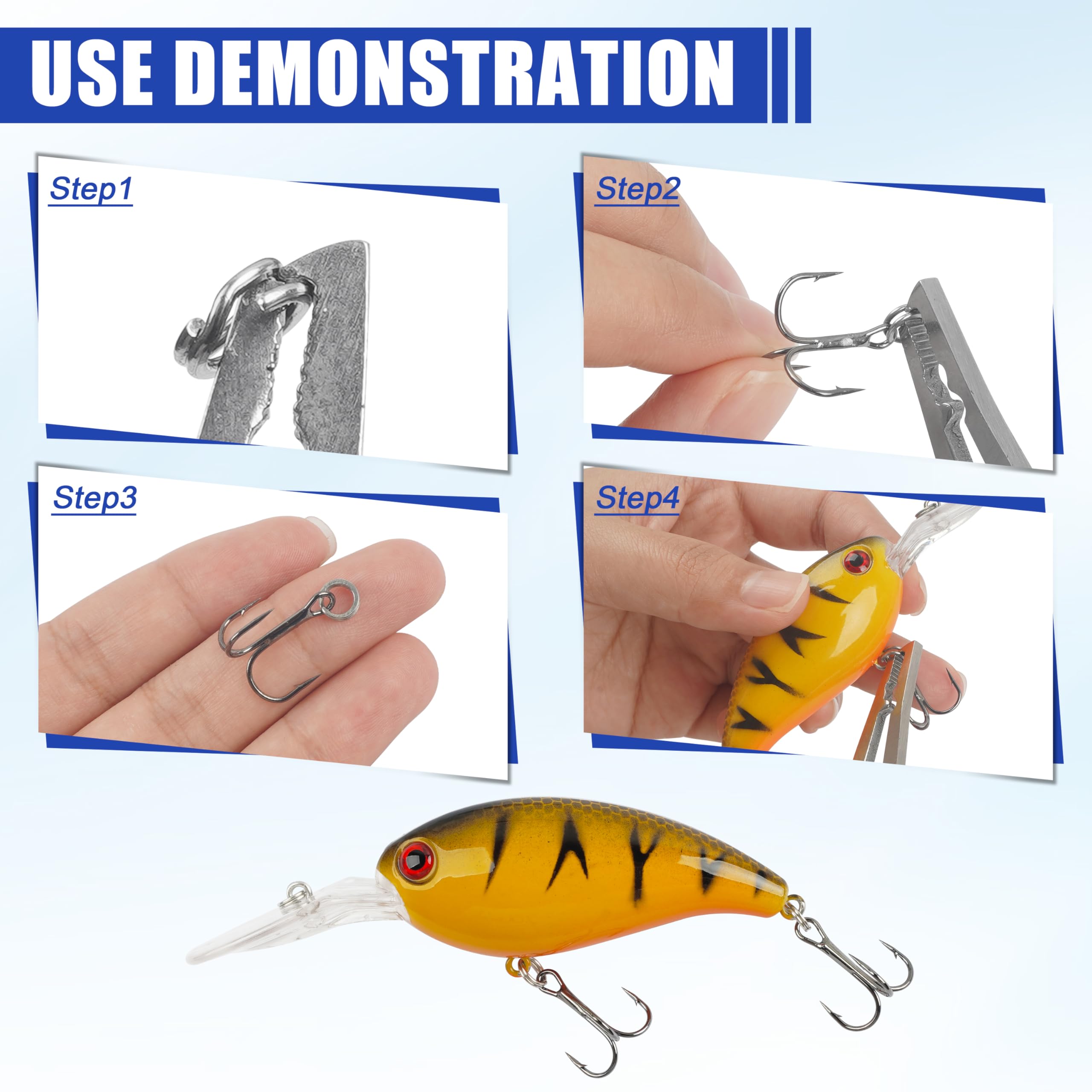 Amazon.com : Fishing Treble Hooks Kit High Carbon Steel Treble Fishing Hooks  Ring Set Strong Sharp Round Bend for Trout Bass Catfish Lures Baits  Freshwater Saltwater, 60pcs, Size 2 4 6 8 10 12 : Sports & Outdoors