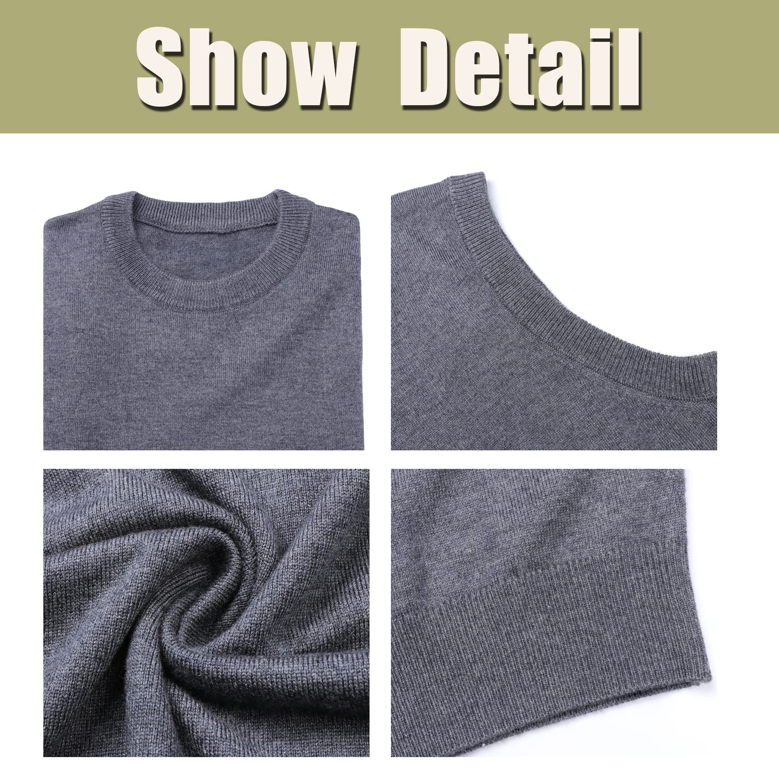 Herren Pullunder Strickweste Ärmellose Klassische Pullover Weste Freizeit Gestrickte Business West Slim Fit Einfarbig Gentleman Wollweste Herbst Winter