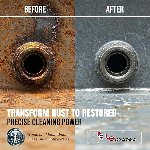 Vista 26 de LE LEMATEC Kit de pistola de chorro de arena de alimentación por gravedad, AS118 - para proyectos de bricolaje ligeros, limpieza de manchas