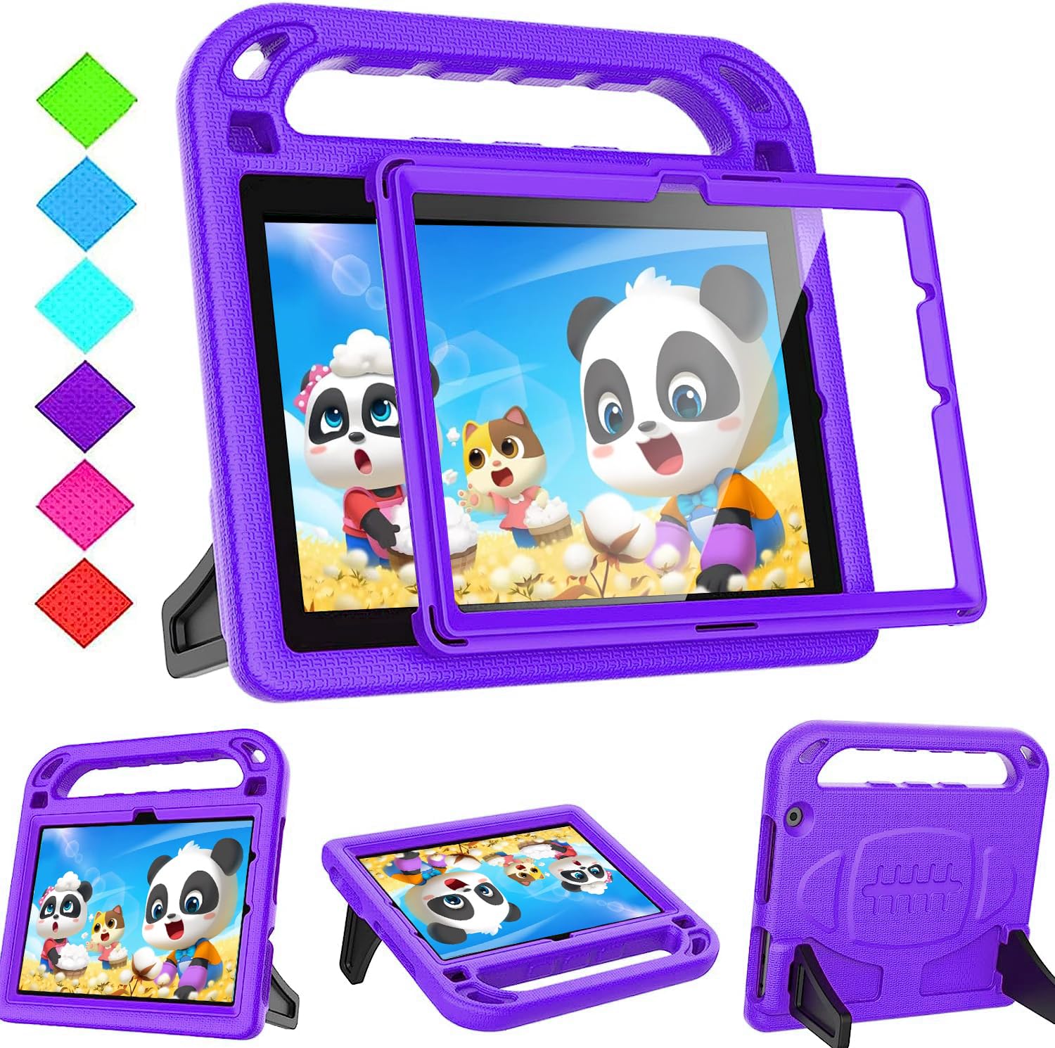BMOUO All-New Case for 10 Inch Tablet (13th/11th Generation, 2023/2021Release) - Lightweight Shockproof Kids Case for 10 inch Tablet, Not for Other Tablet - Purple