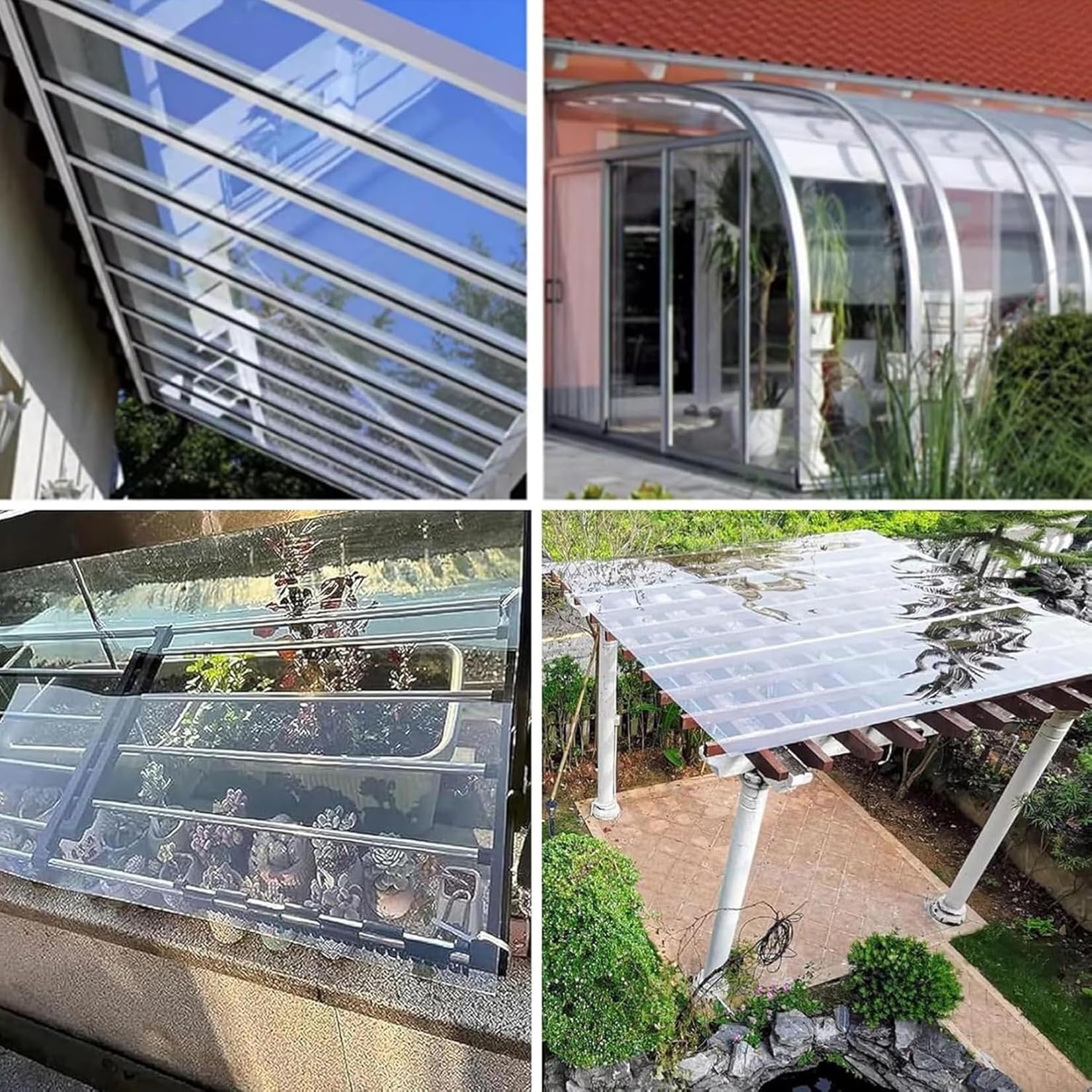 1.5x1m Placas De Policarbonato Paneles De Transparente De 1,2Mm para Invernaderos,Exterior PC Lámina para Techos, Resistente Lluvia UV para Techos Pérgola,Jardines Marquesinas,Fácil de Cortar