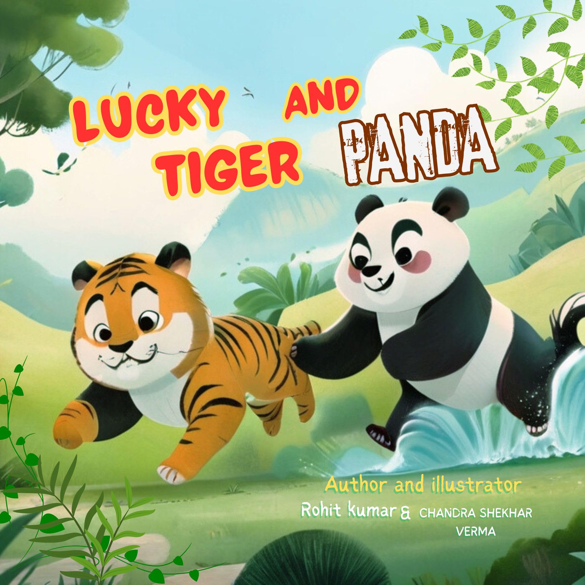 Lucky Tiger and the Three Pandas,A Funny Rhyming Read Aloud Story Book for kids, 3-7 ages
