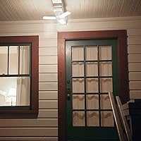 Vista 5 de Feit Electric Panel de luz LED con sensor de movimiento, equivalente a 300 W, panel ajustable de 90°, base estándar E26, CRI 80, 4000 lúmenes