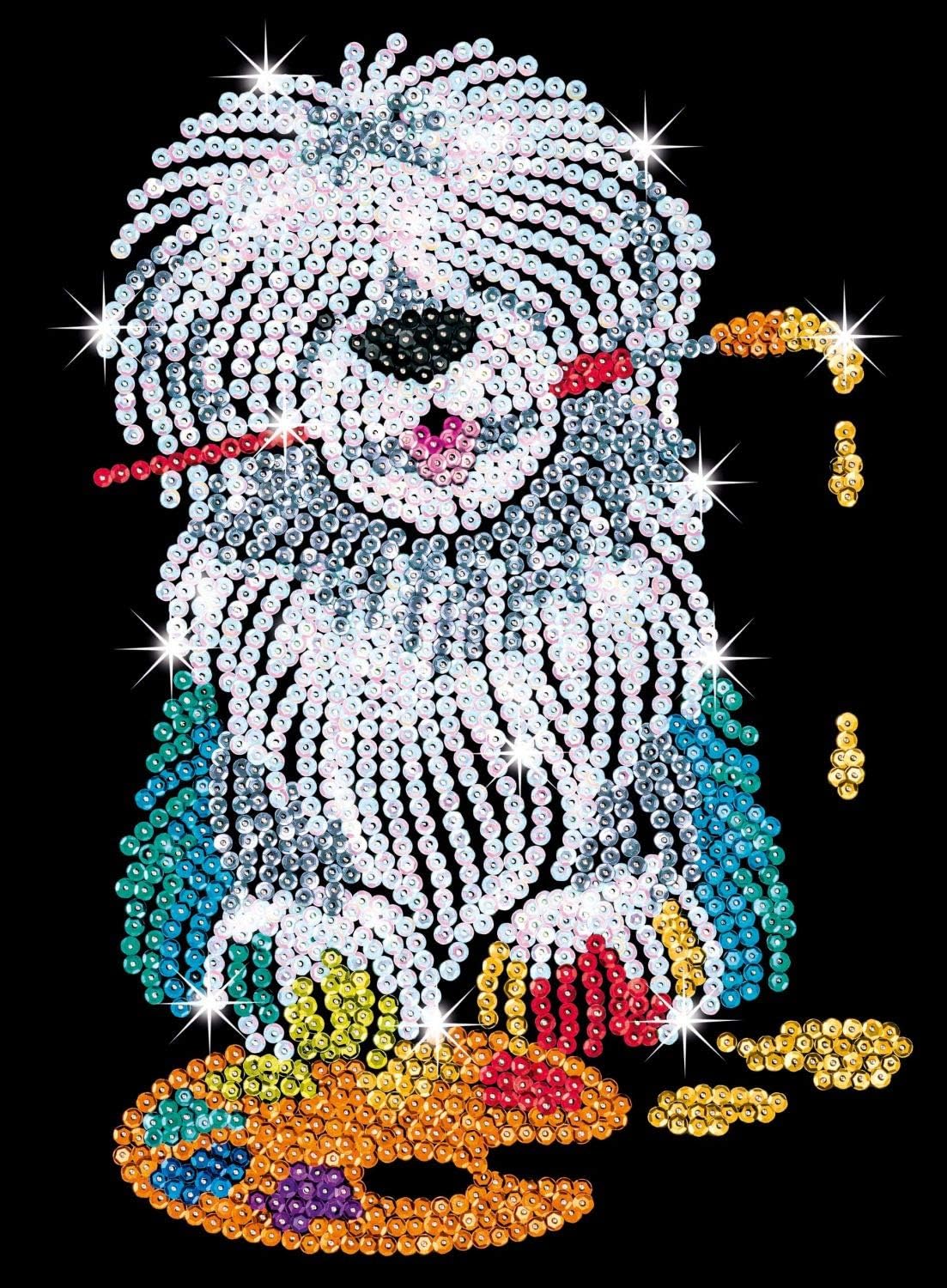Sequin Art Red, Sheepdog, Sparkling Arts and Crafts Picture Kit, Creative Crafts