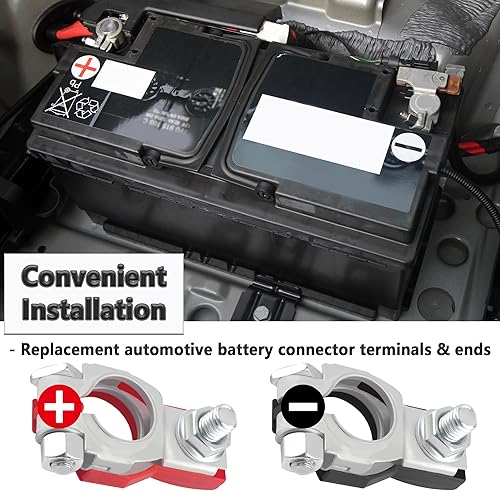 Miniatura 6 de 2 terminales de batería de automóvil compatibles con Nissan Altima Maxima, conectores de terminal de batería de cobre para extremos de cable de