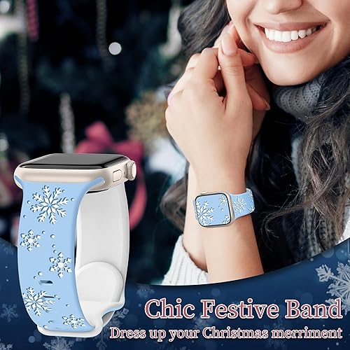 Miniatura 68 de Christmas Gift Compatible with Christmas Apple Watch Bands for Women 49mm 46mm 45mm 44mm 42mm, Soft Silicone Santa Claus for Apple Watch Ultra 3