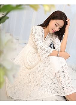 ワンピース　ホワイト　新品 Amazon.co.jp: [クレイジー] 白ワンピース レディース