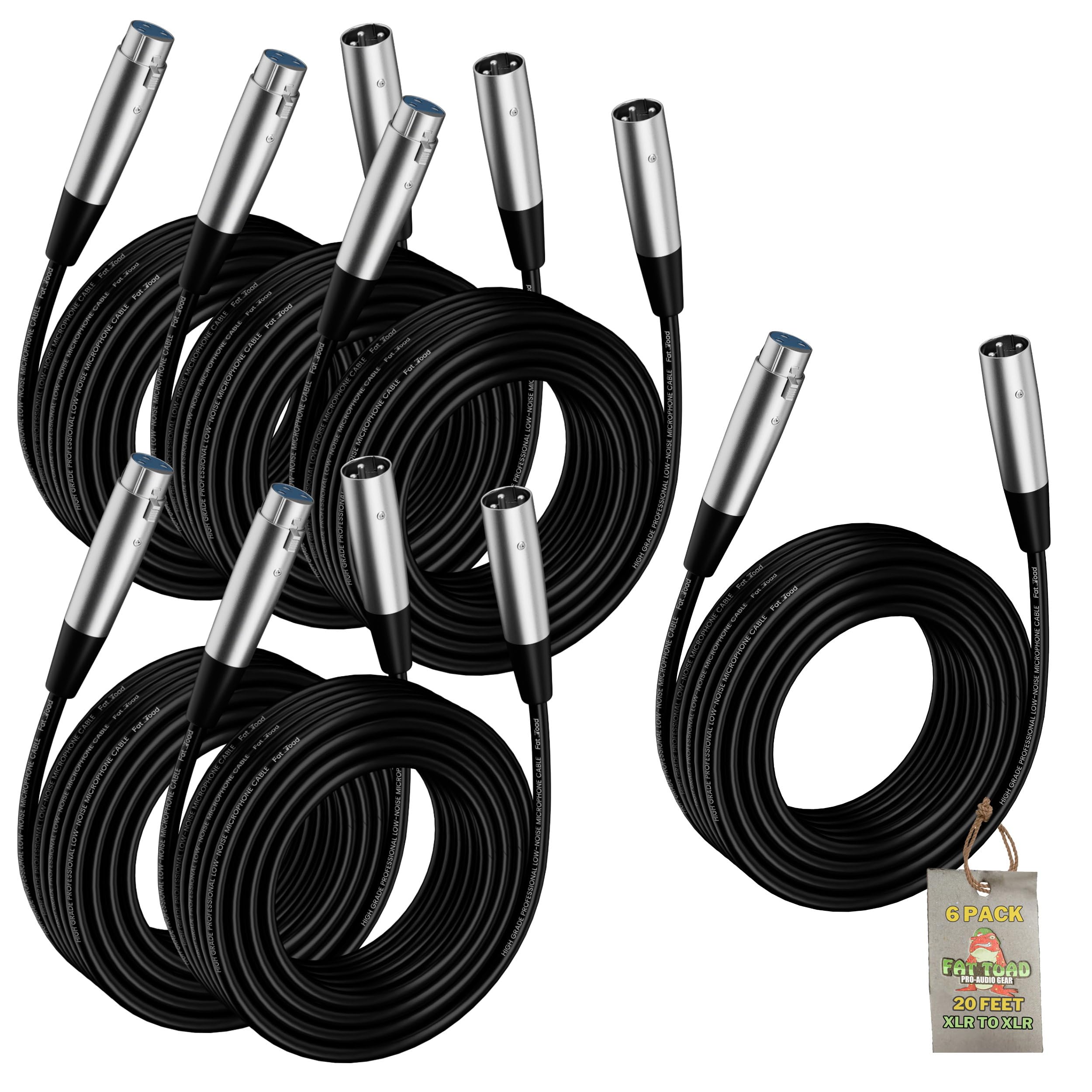 Amazon.com: Fat Toad 20FT XLR Microphone Cables (ShieldedPRO X