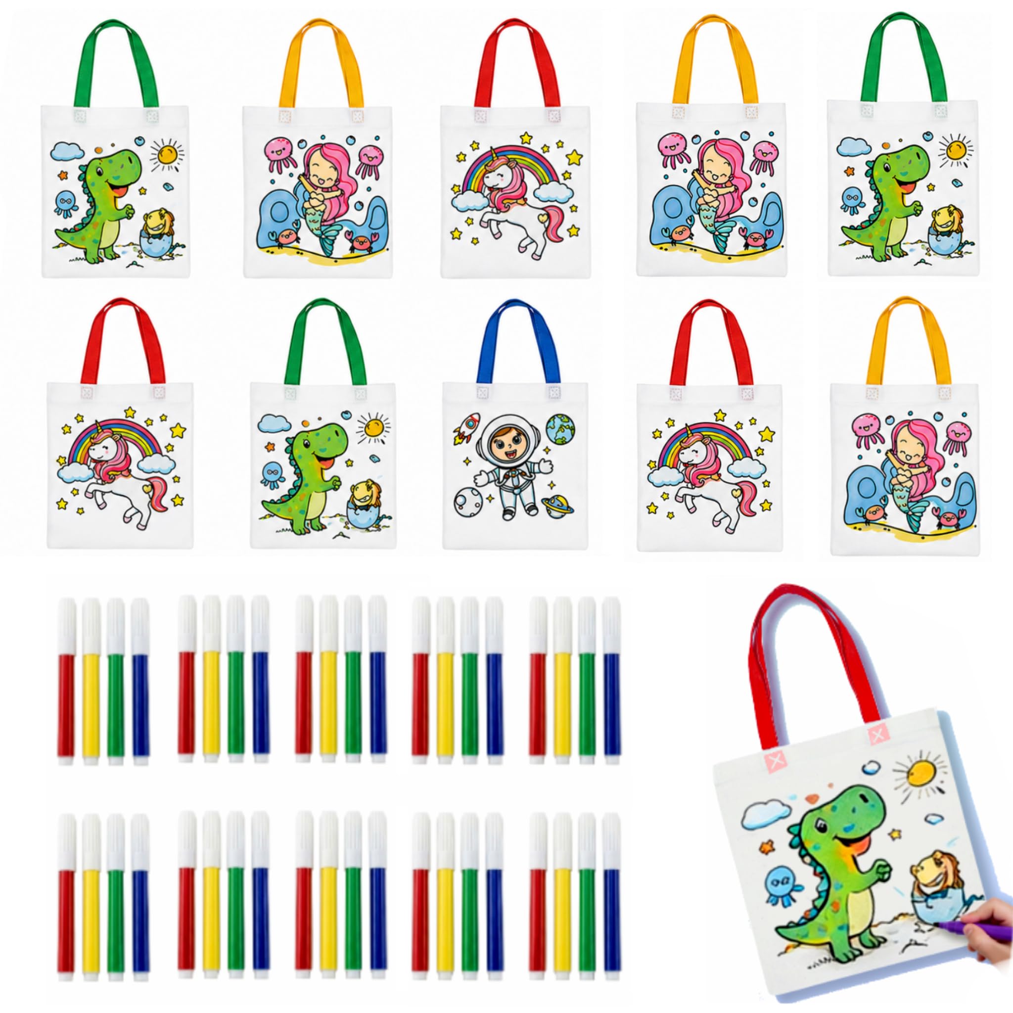 SNAPTRON DIY Return Gifts For Kids Birthday - 10Pcs Return Gift Bags & 40 pcs For Kids/Best Goody Bags For Party/Birthday Gifts For Bulk Items/Goodies Bag Children 4 5 6 7 8 Years Old (BAGS)-image-35