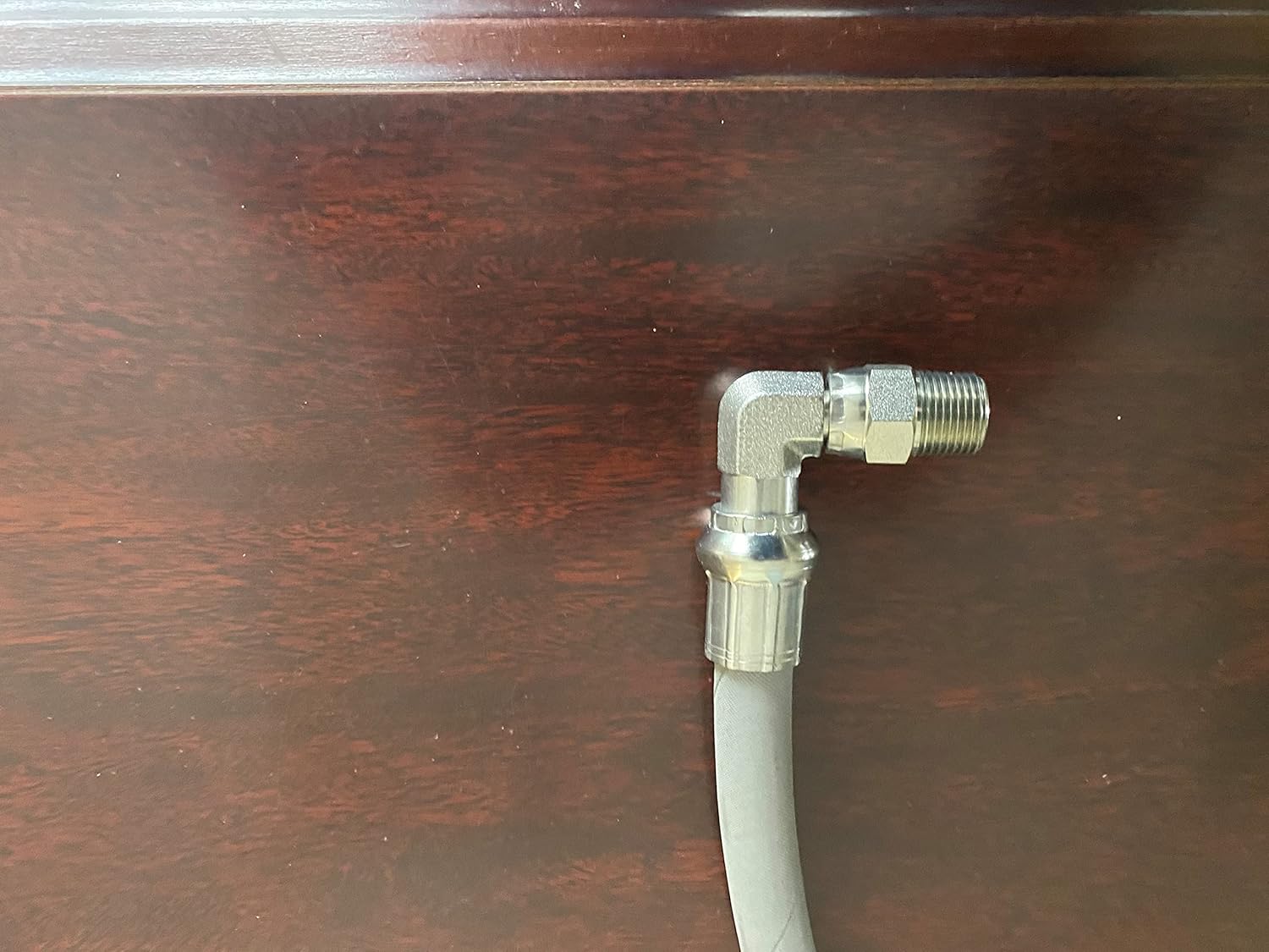 3 8 x 3' Grey 4,000 PSI Pressure Washer Jumper Hose 1 male pipe swivel 90, 1 male pipe 3 8 threads Gray