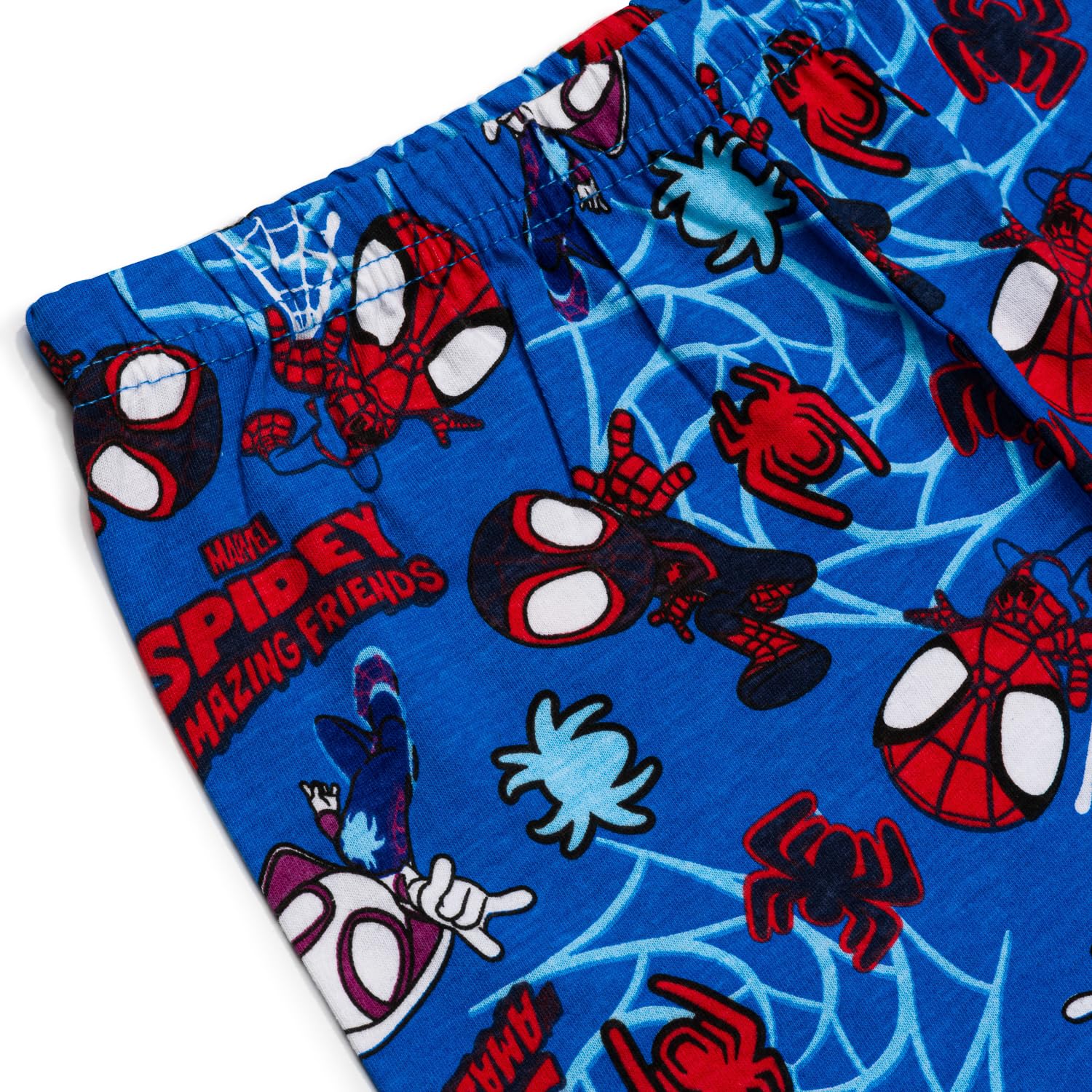 Marvel Spidey & His Amazing Friends Pigiama per ragazzi | Set pigiama corto Spider-Man | Biancheria da notte estiva in 100% cotone | Indumenti da notte per bambini da supereroe