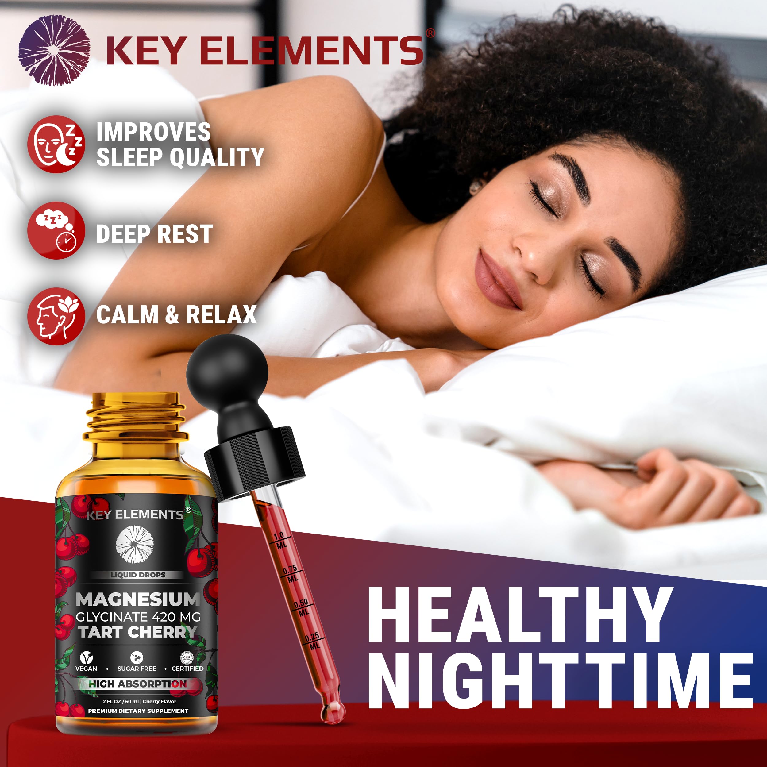 Liquid Magnesium Glycinate 420 Mg with Natural Tart Cherry Extract — Amazon image 5