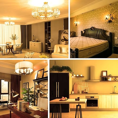 Miniatura 9 de ORALUCE Bombillas LED E12 para candelabro, equivalente a 40 W, lámpara de araña blanca cálida de 3000 K no regulable, bombilla tipo B para