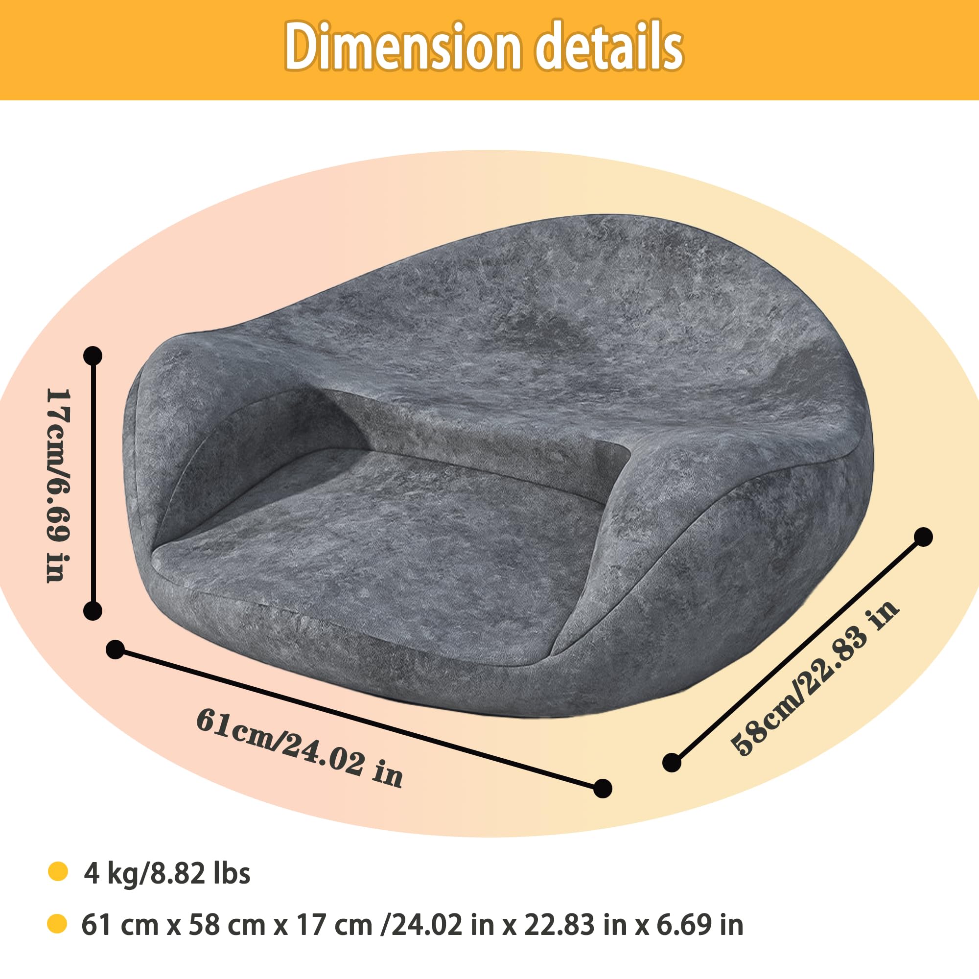 Cojín de Meditación Yoga & Zen - Espuma Memory Extra Gruesa - Soporte Espinal para Sentarse en el Suelo - Hogar, Tatami y Práctica Zen