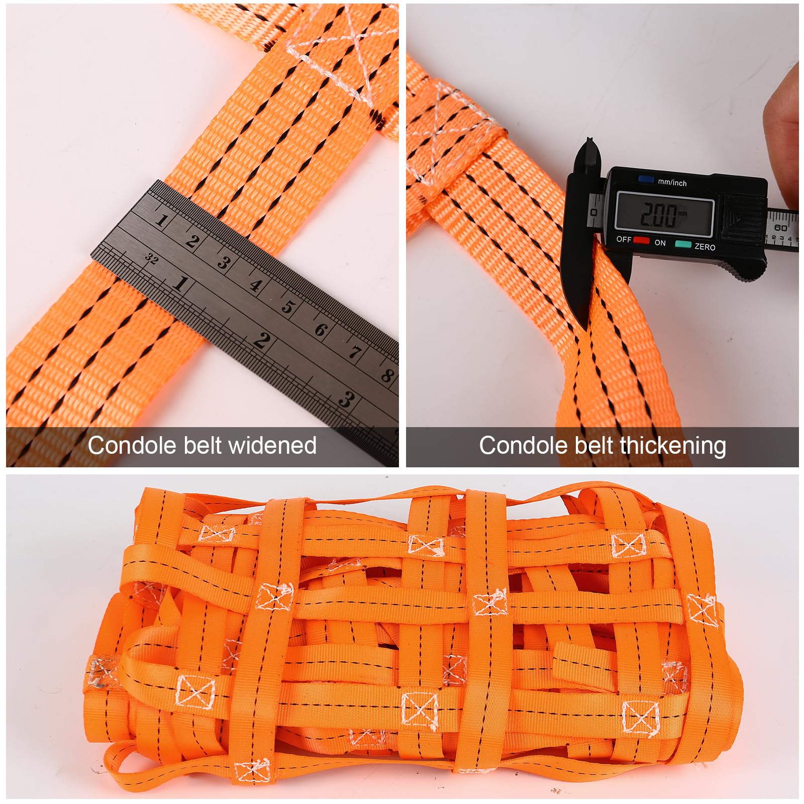 Hebe-Hebenetz Ladung Hängendes Netz, angendes Hebenetz aus Polyester, Net-Cargo Lfting, Frachtnetz, Hängendes Hebe-Gepäcknetz zum Be-und Entladen von Waren, Schutznetz (1 * 1m / 300kg)