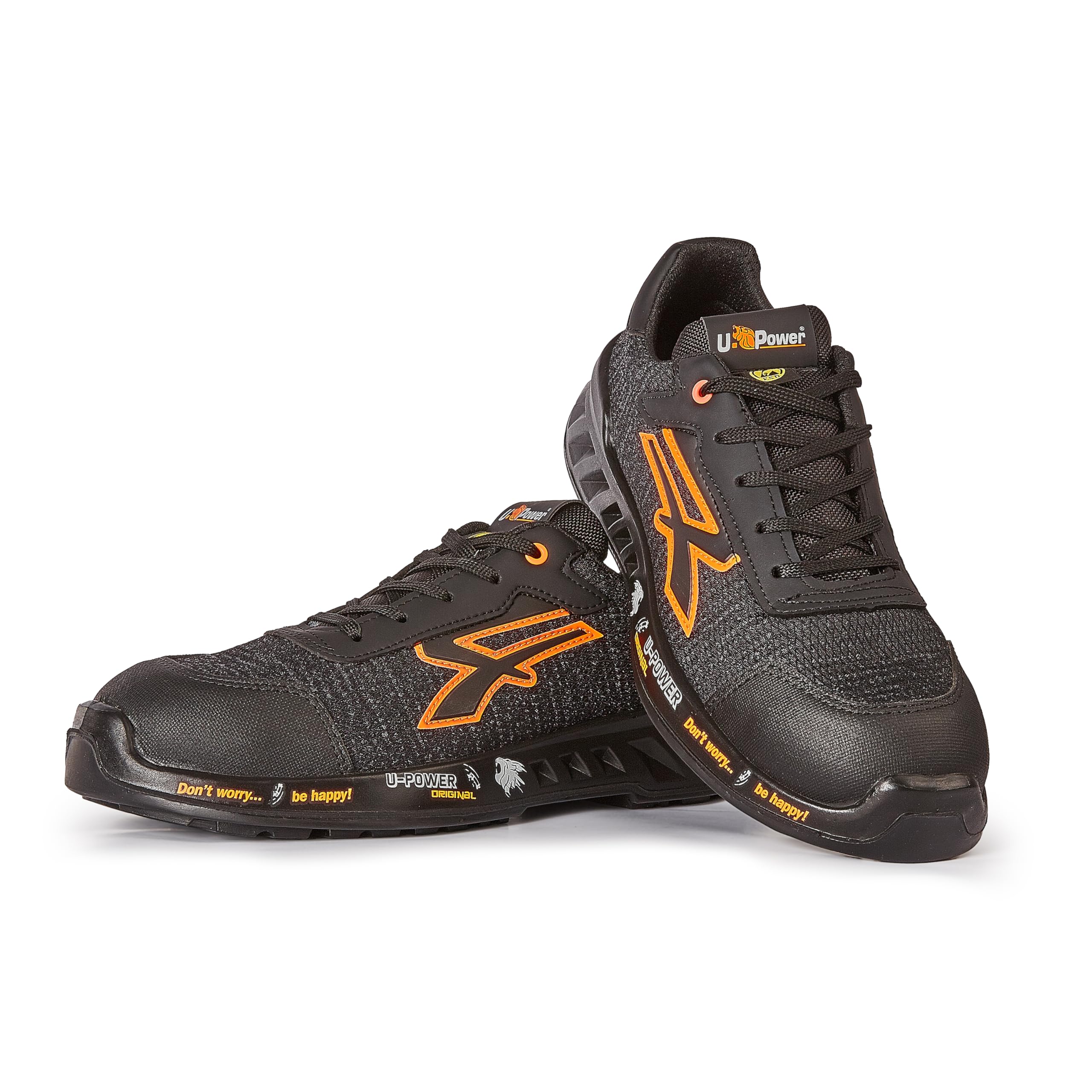 U-Power Don't Worry... BE Happy! Scarpe Antinfortunistiche da Lavoro,Scarpa Alta,MOD.Bruce S ESD S1ps FO SR,Puntale Sottopiede Antiforo Ultra Leggero Scarpe antinfortunisticheUnisex - Adulto