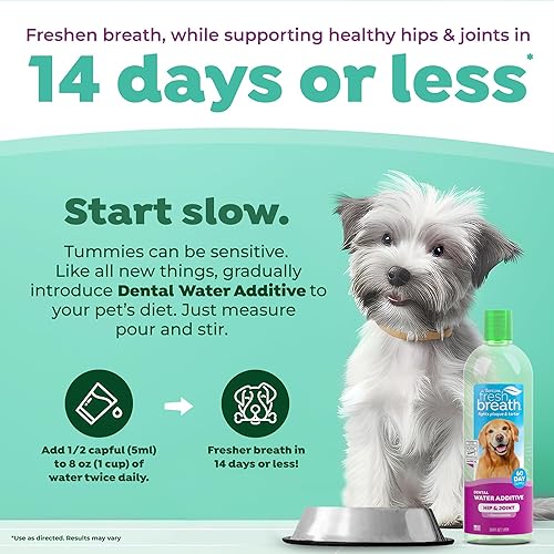 Miniatura 14 de TropiClean Fresh Breath Plus - Soporte digestivo Aditivo de agua para el cuidado bucal del perro Aditivo ambientador de aliento de perro