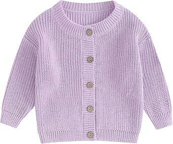 Toddler Baby Girl Cardigan Long Sleeve Knit Sweater Fall Winter