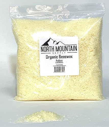 North Mountain Supply Pellets de cera de abeja orgánica 100% pura, ideales para productos de cuidado personal y fabricación de velas, certificado North Mountain Supply Pellets de cera de abeja orgánica 100% pura, ideales para productos de cuidado personal y fabricación de velas, certificado