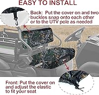 Vista 8 de StarknightMT Funda para Asiento de Banco Compatible con Kawasaki Mule 600/610 2005-2016 y Mule SX 2017-2023, Funda de Asiento UTV Impermeable
