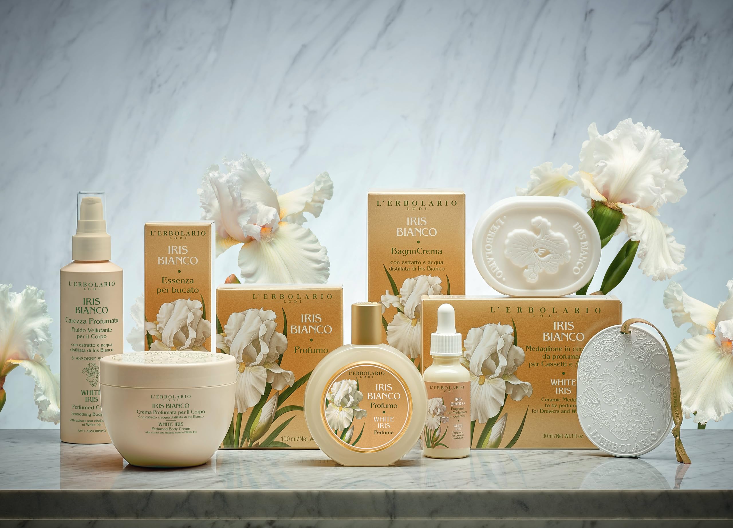 L'Erbolario Iris Bianco Profumo Donna - Eau de Parfum, 100 ml | Fragranza Femminile Delicata e Avvolgente dalle Note Floreali e Speziate - Made in Italy