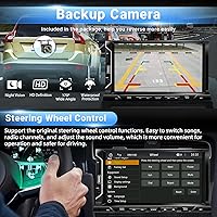 Vista 5 de 7 Inch Double Din Car Stereo Support Apple CarPlay Android Auto Mirror Link Capacitive Touchscreen Monitor Car Play Radio with Bluetooth 5.0, FM