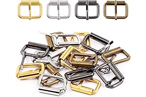 Swpeet Premium Multi-Purpose Metal Roller Buckles and Rings for Diverse DIY Projects