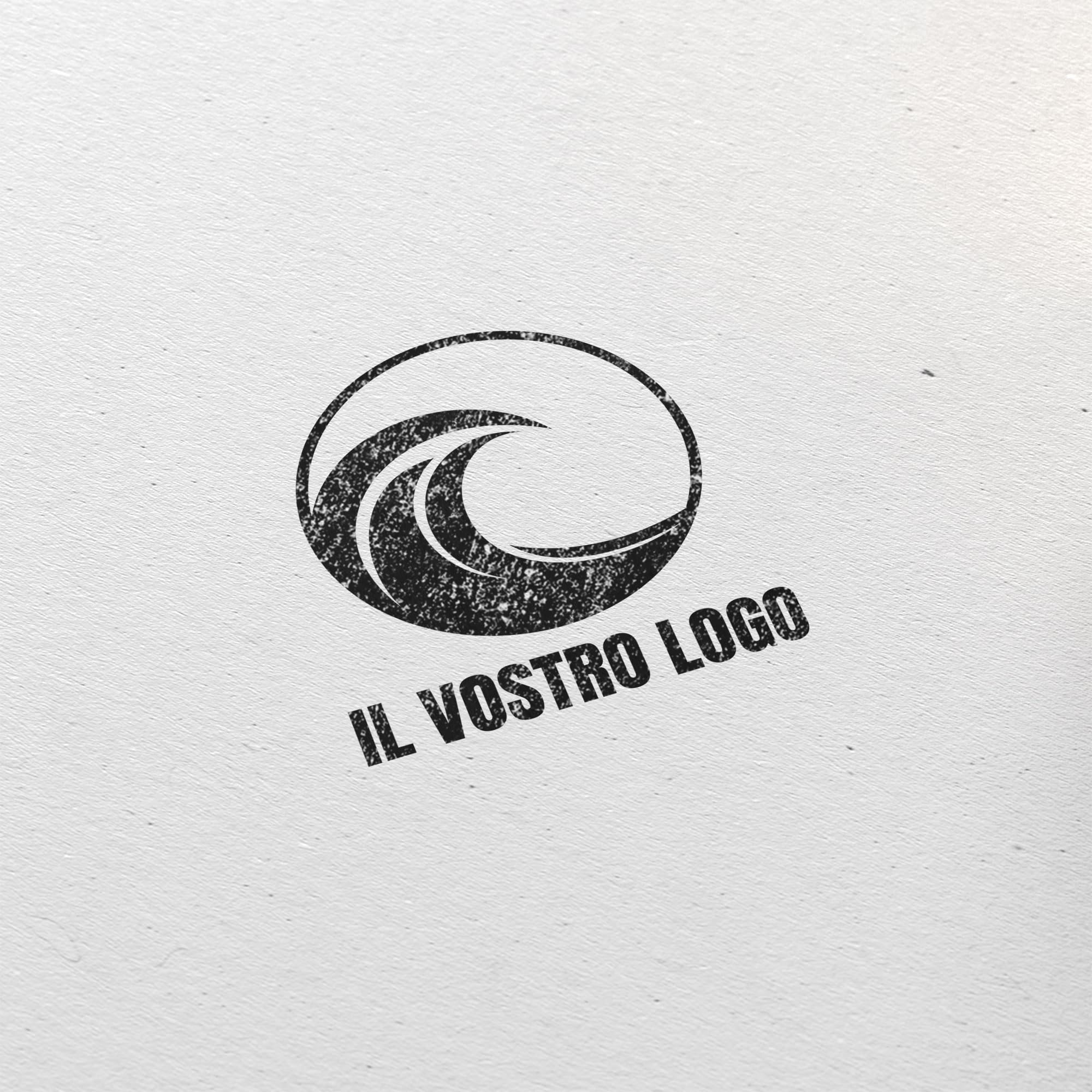 Timbro personalizzato, timbro con logo/testo, timbro aziendale con logo e testo, timbro con indirizzo e data in legno, varie dimensioni (ø 50mm)