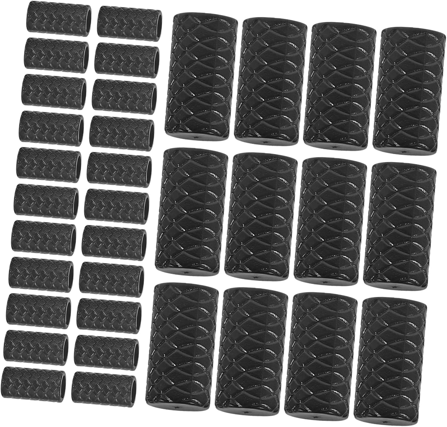BCOATH 50pcs Cord Stops Round Elastic Cord Locks for Shoes Drawstring DIY Rope Clothing Drawstring Reusable Ends Easy Install Detach
