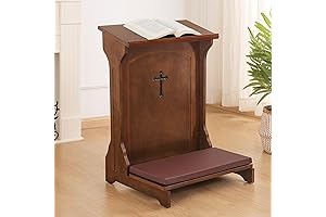 LUE BONA Wooden Church Prayer Bench Stool- Religious Gifts