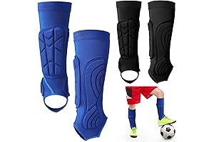 Premium 2 Pairs Soccer Shin Pads and Ankle Protection Guards for Youth