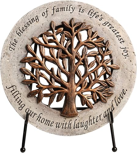 Roman Giftware Inc., Colección inspiradora Heavenly Blessings, piedra de árbol de 6.5 pulgadas de alto con caballete, religioso, inspirador,