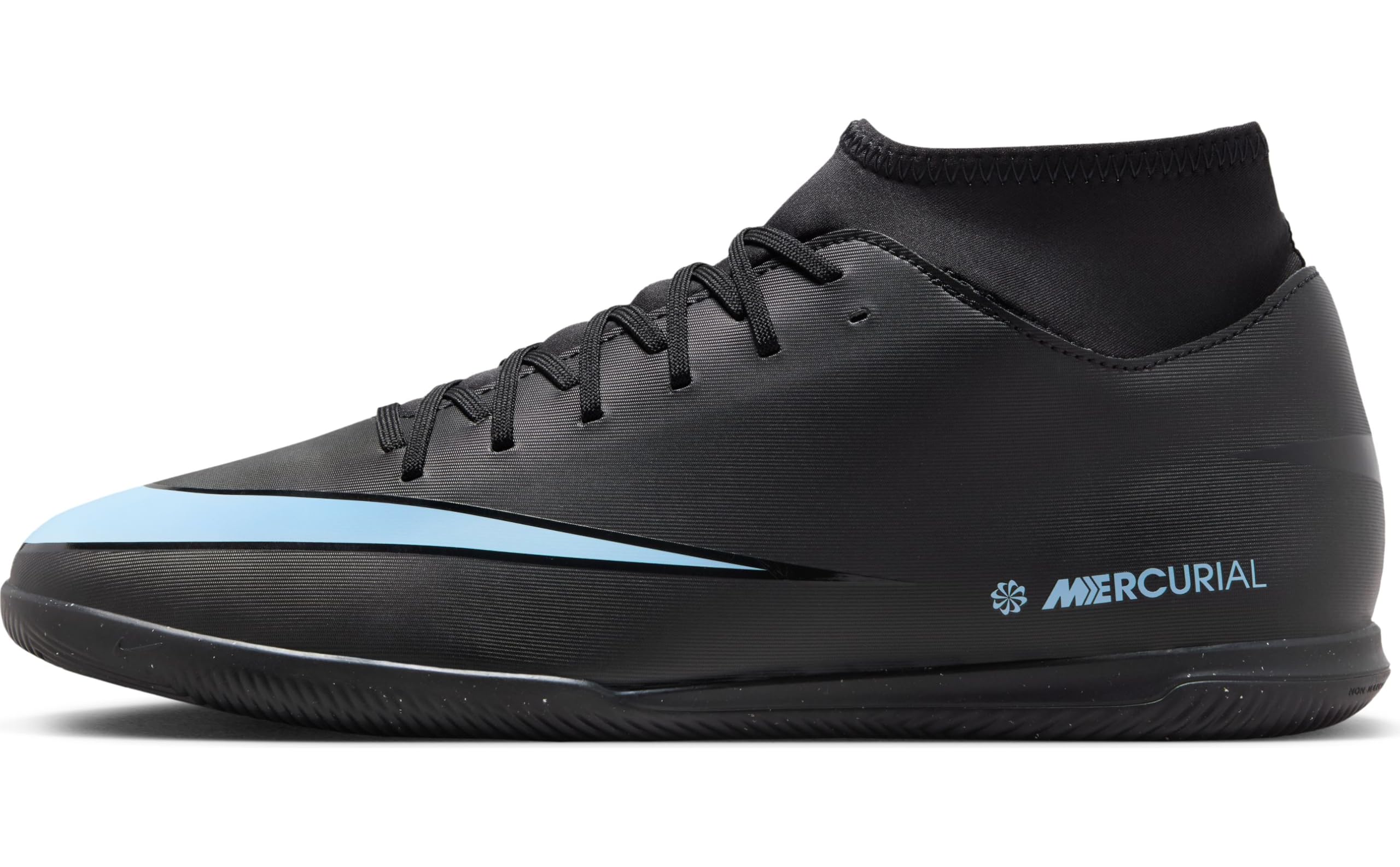 Nike Men's Mercurial Superfly 10 Club Indoor Football Boots - Black/Blue - 9.5 (44.5)