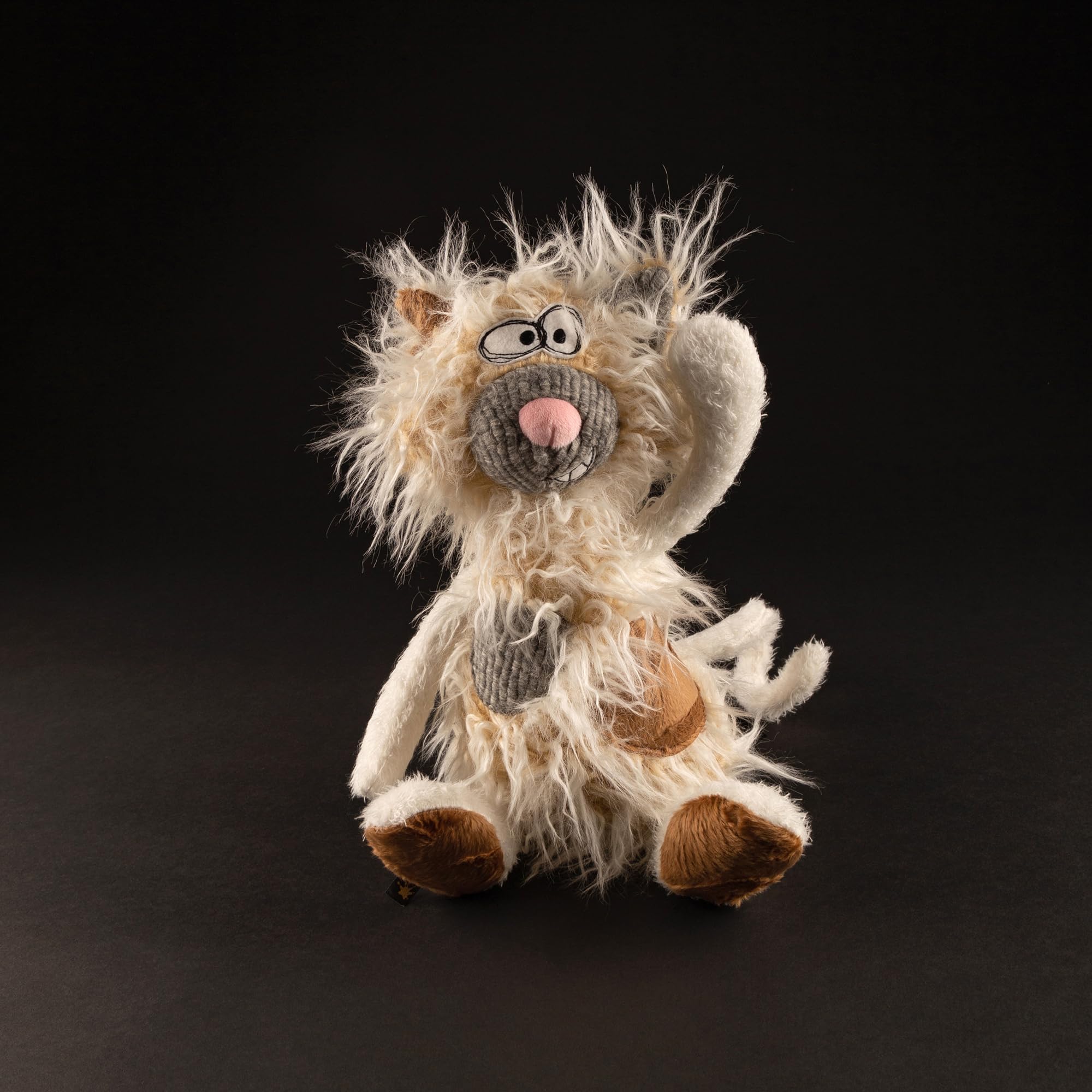SIGIKID 38243 Kiez Miez Beasts Town Kinder und Erwachsene Kuscheltier empfohlen ab 3 Jahren beige, groß | außergewöhnlichs Design, detailreich, liebenswert - ein echter Freund fürs Leben