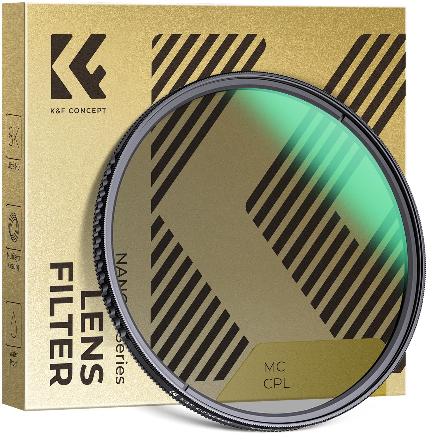 Amazon | K&F CONCEPT 82mm C-PLフィルター 光学ガラス 高透過率 低