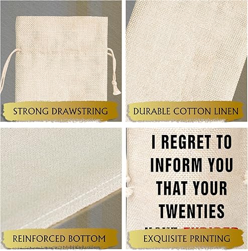 Miniatura 4 de Bolsa de vino para regalo de cumpleaños número 30 (1 pieza), decoraciones de cumpleaños número 30 para mujeres, hombres, hermanas, amigos, J20,