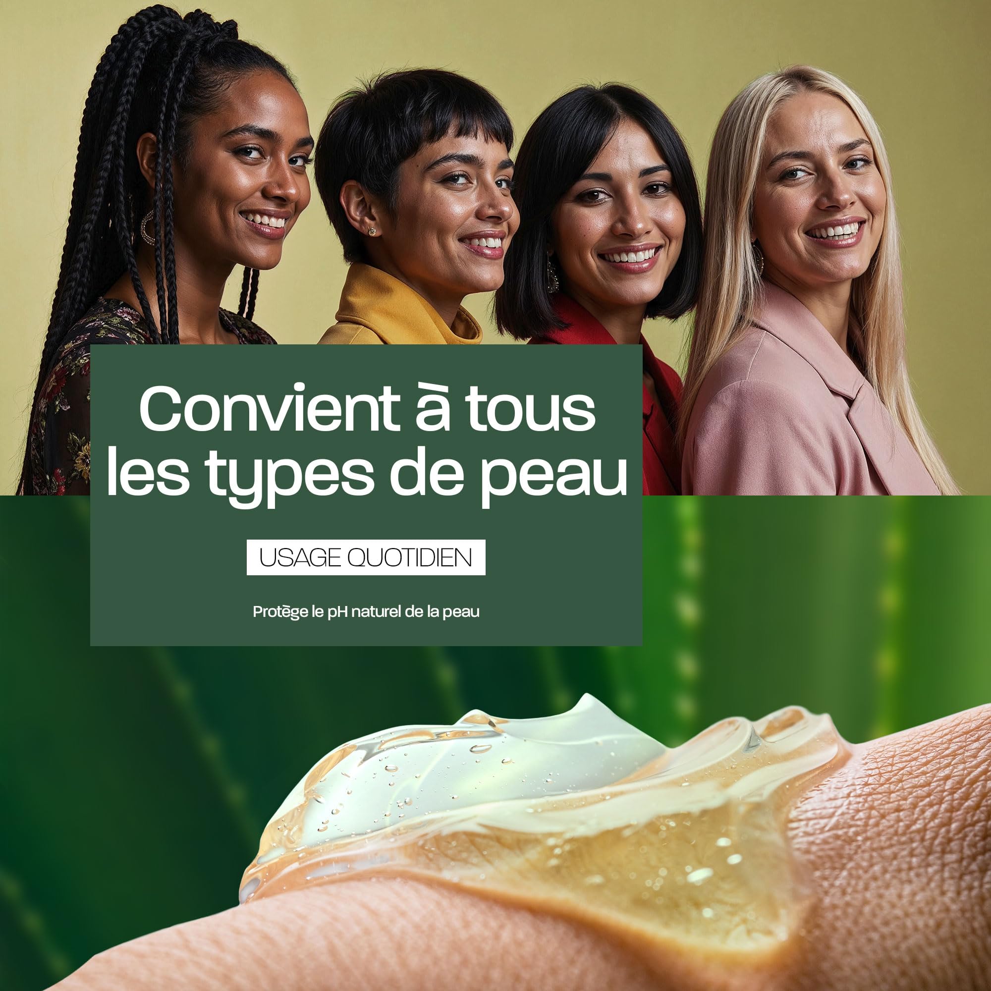 Gel Aloe Vera & Gingembre – Soin Naturel à Base de Feuille Fraîche – Hydratant, Tonifiant & Raffermissant – Visage, Corps, Cheveux – Après-Soleil, Jambes Lourdes – Aloe Écologique (5000)