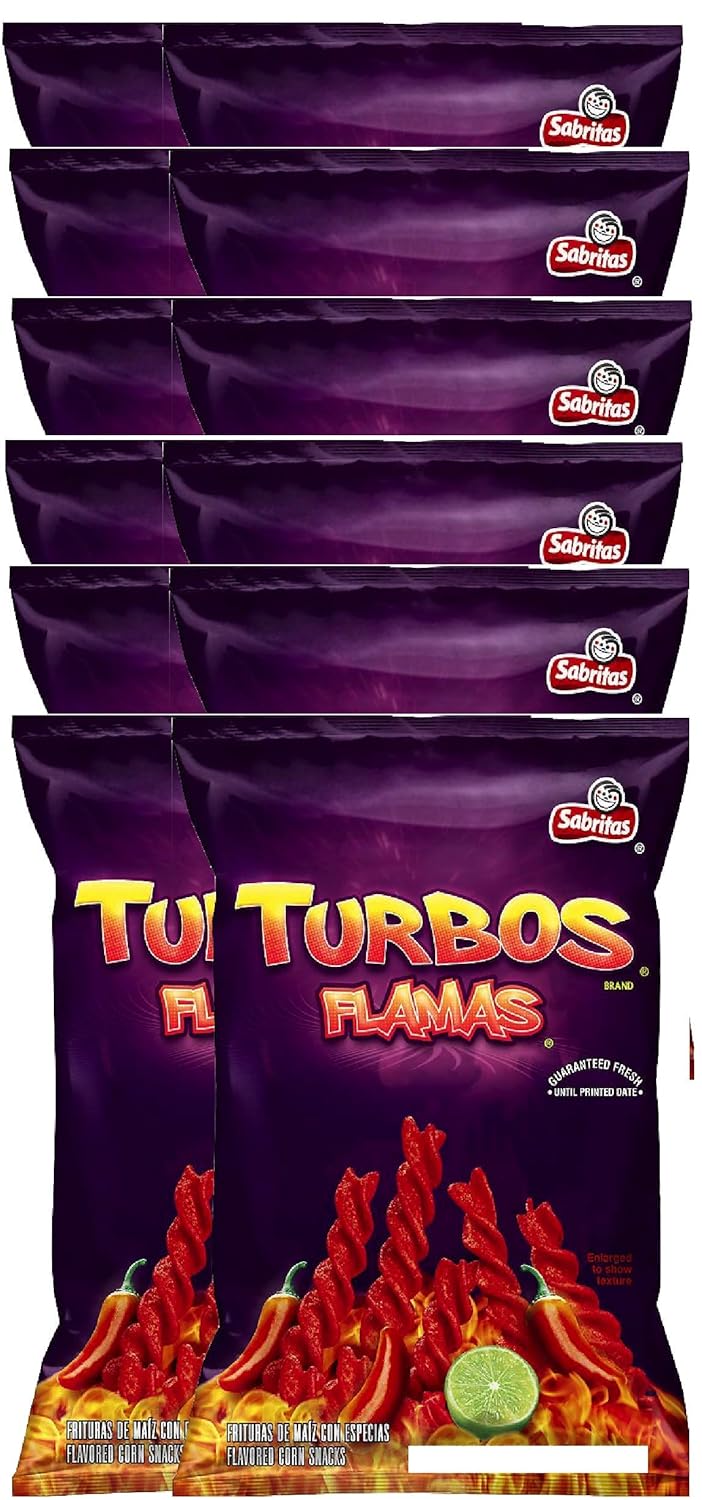 NEW Sabritas Turbos Flamas Net Wt 9.25oz (12)