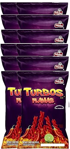 NUEVO Sabritas Turbos Flamas Peso Neto 9.25oz (12)