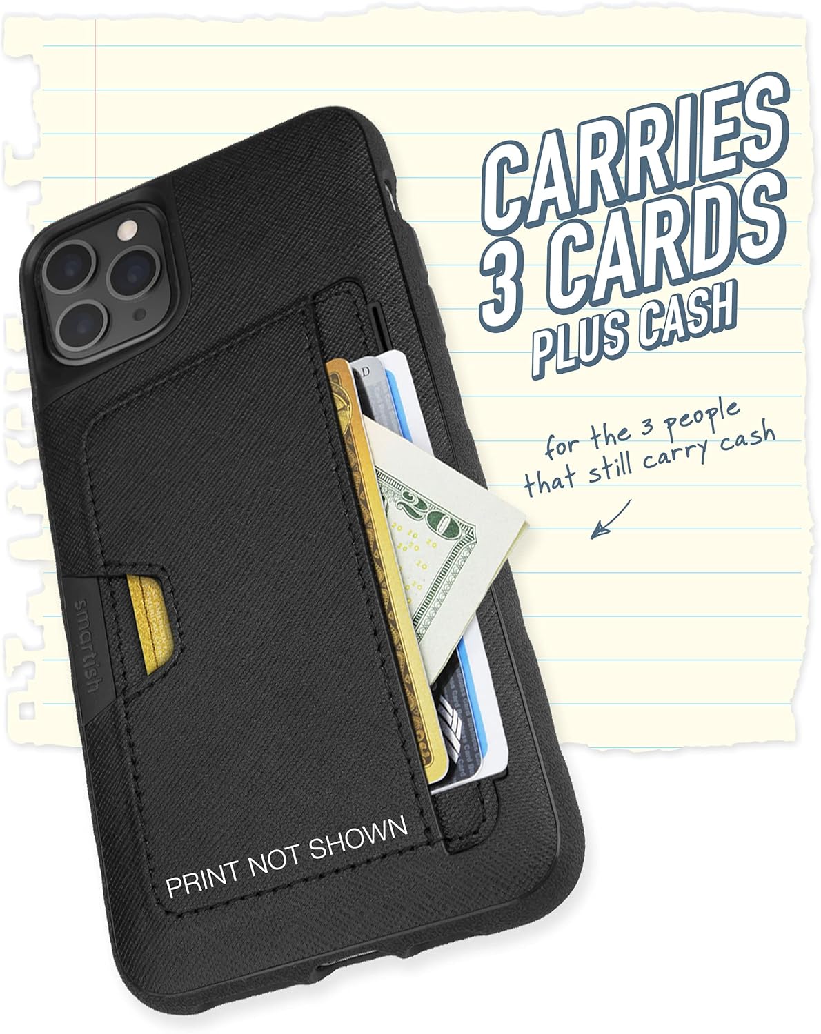 Smartish® iPhone 11 Pro Max Wallet Case - Wallet Slayer Vol. 2 [Slim Protective Kickstand] Credit Card Holder (Silk) - Secret Menu