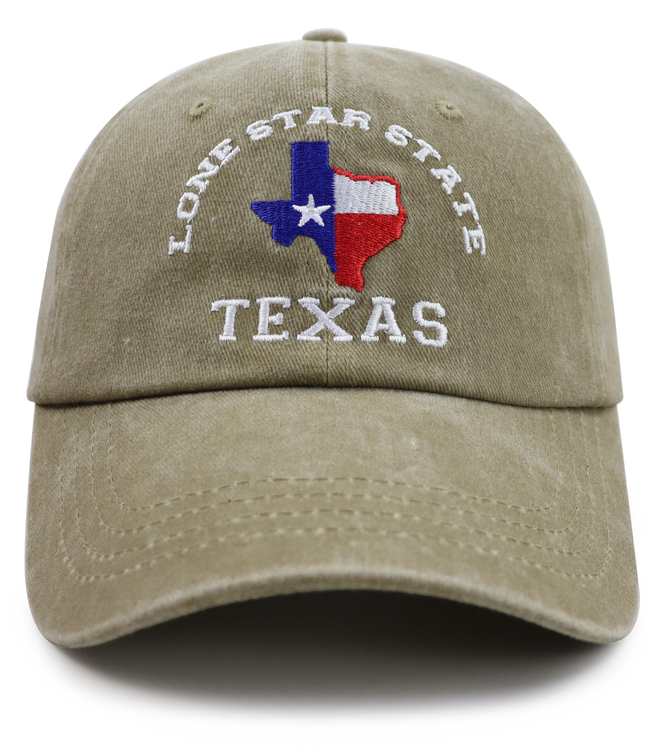 Texas Flag Hats for Men Women,Funny Adjustable Cotton Embroidered Lone Star State Baseball Cap, Nature, One Size