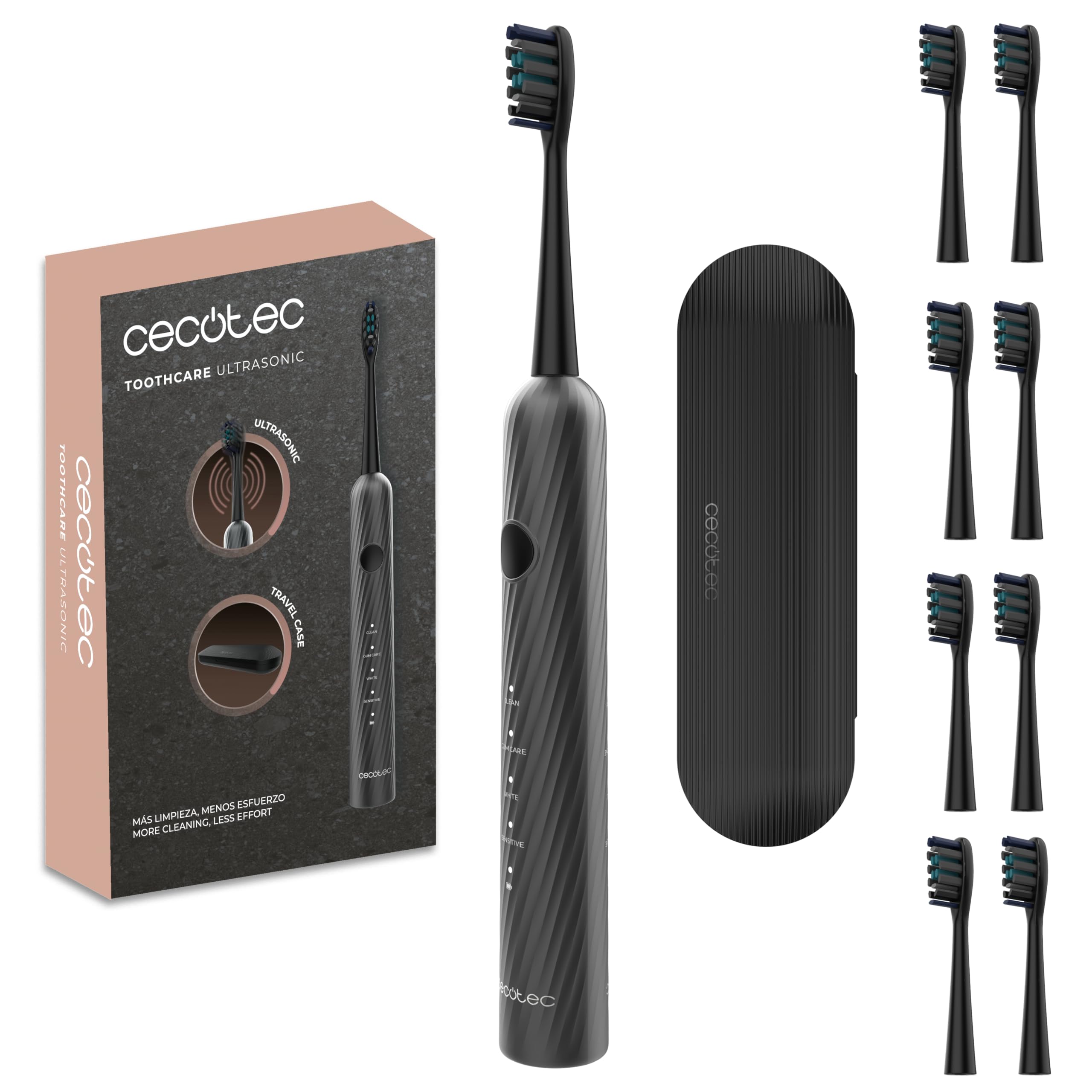 Cecotec Cepillo de Dientes Eléctrico Sónico ToothCare UltraSonic. 4 Modos