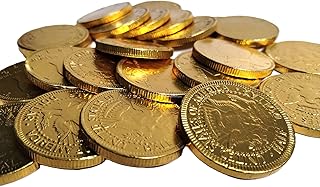Gold Wrapped Milk Half Dollar Chocolate Coins - 8 oz of Individually Wrapped Holiday Favorite Treats
