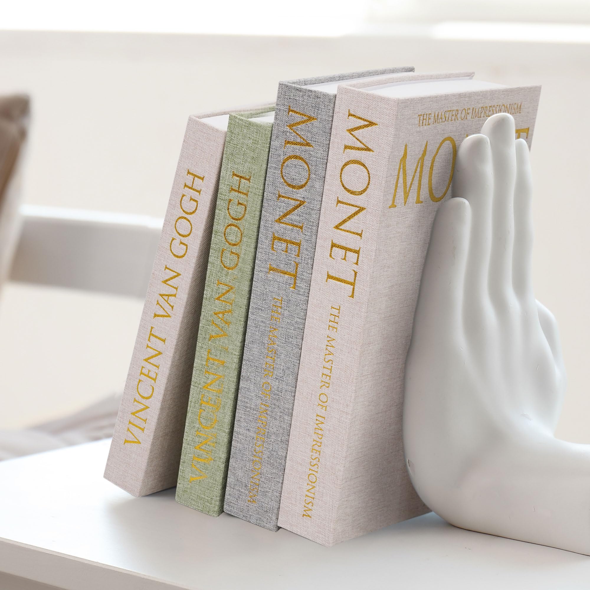 Lot de 2 Boîtes de Rangement Décoratives pour Livres Lin Synthétique | Dekorative Bücher, Für Bücherregale Couchtische Heimdekoration