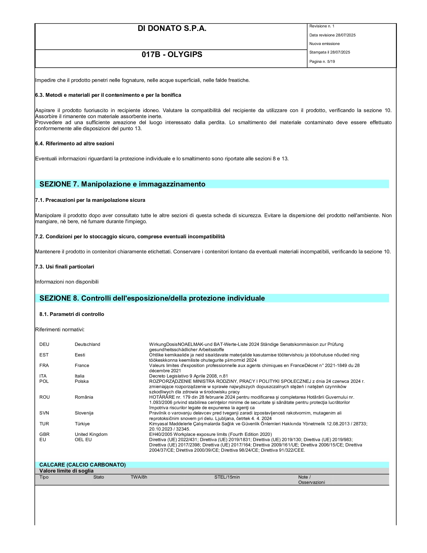 IVC OLYGIPS Idropittura Professionale per Interni ad Alta Copertura Bianca 5 Litri
