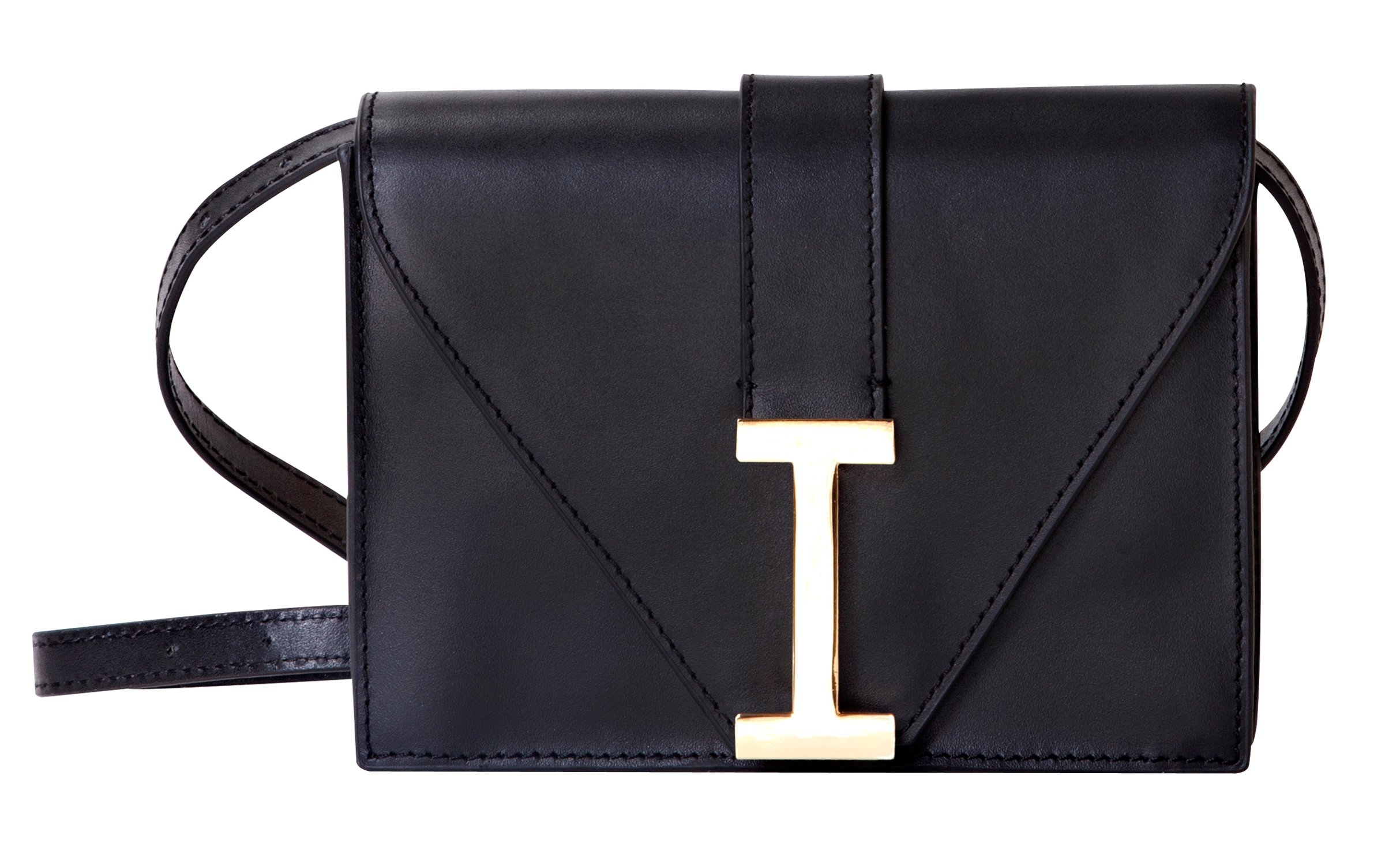 Padded"I" Clutch Camera Clutch in Genuine Leather for Point and Shoot Cameras, Smartphones and Personal Items