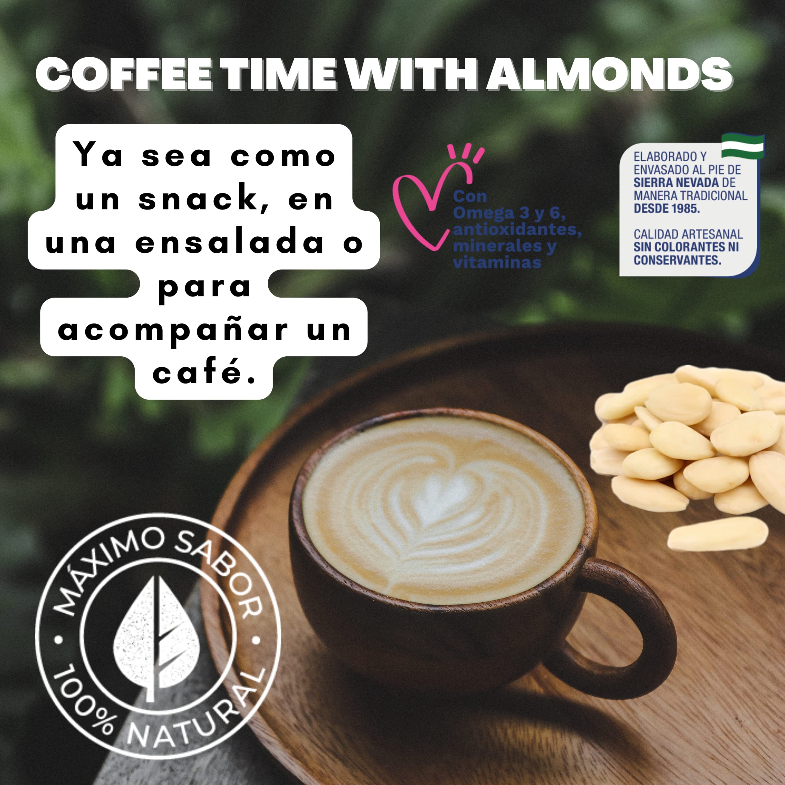 Almendras Peladas Crudas Bolsa de 1 Kg El Elefante Rosa - Fuente Rica y Saludable de Proteínas y Vitaminas - Almendras Naturales Enteras para una Dieta Balanceada y Snack Saludable